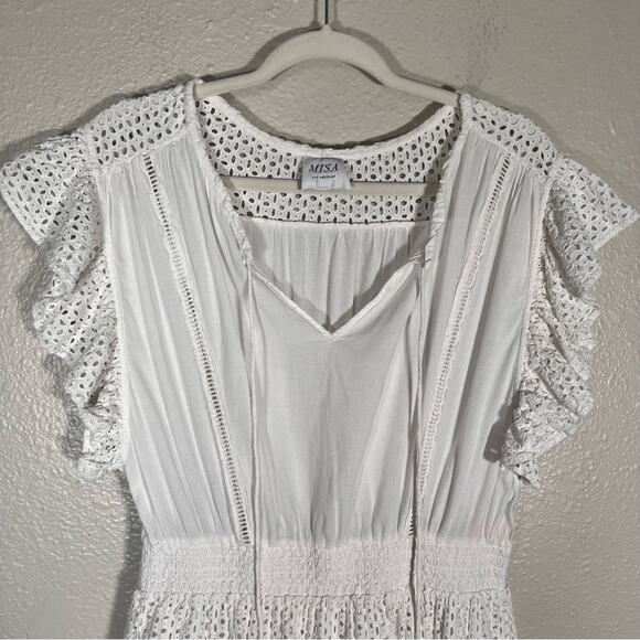 Misa Los Angeles Sarika Mini Dress White Ivory Size Medium - Picture 8 of 16